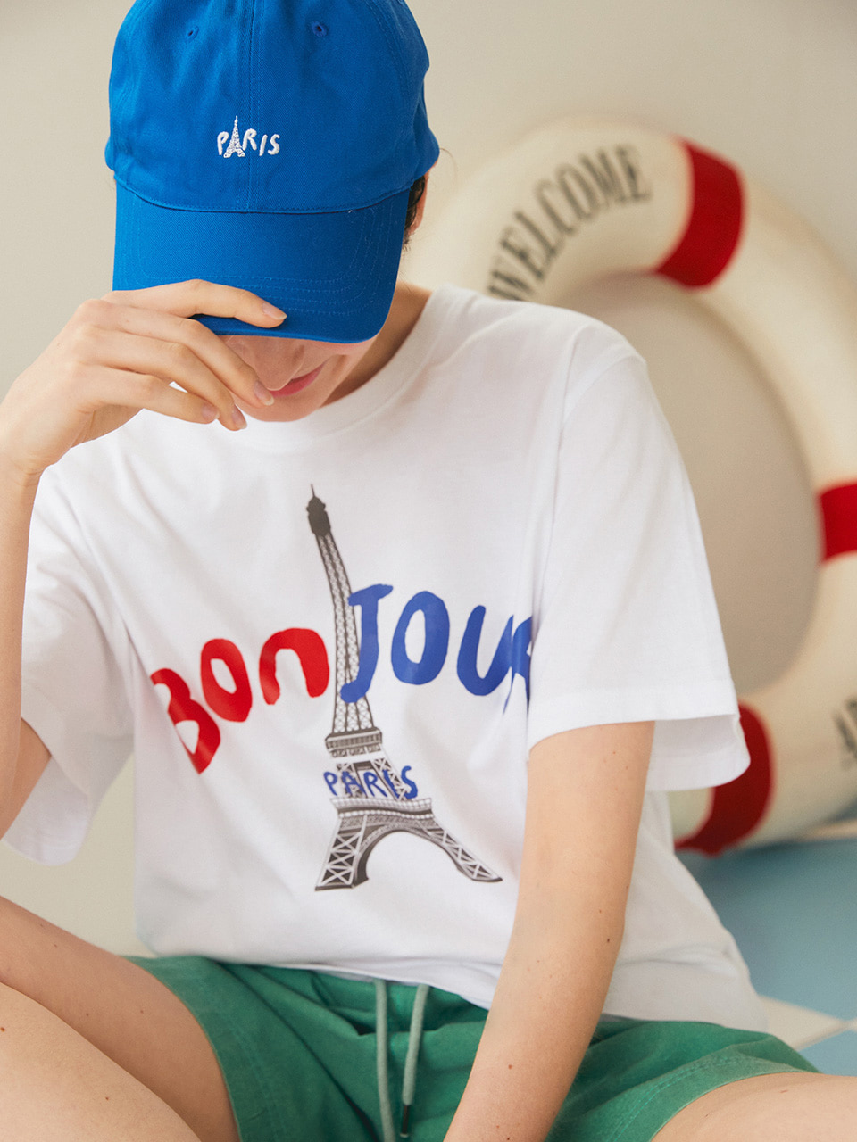 [벤시몽X제인마치] PARIS MOOD BALL CAP - BLUE