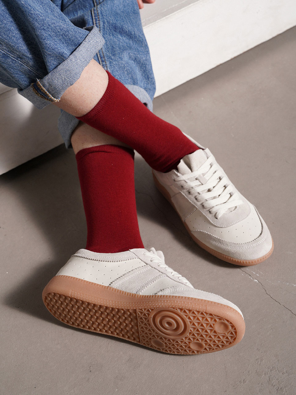 [LIMITED] PREMIUM LABEL LIMITED HANDMADE SNEAKERS (FOR WOMEN)- CREAM