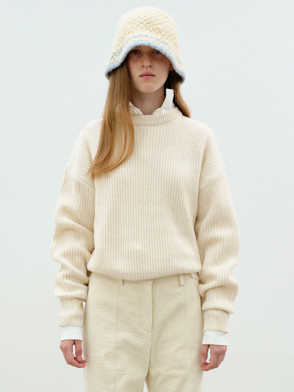 [23FW] BASIC KNIT PULLOVER - IVORY