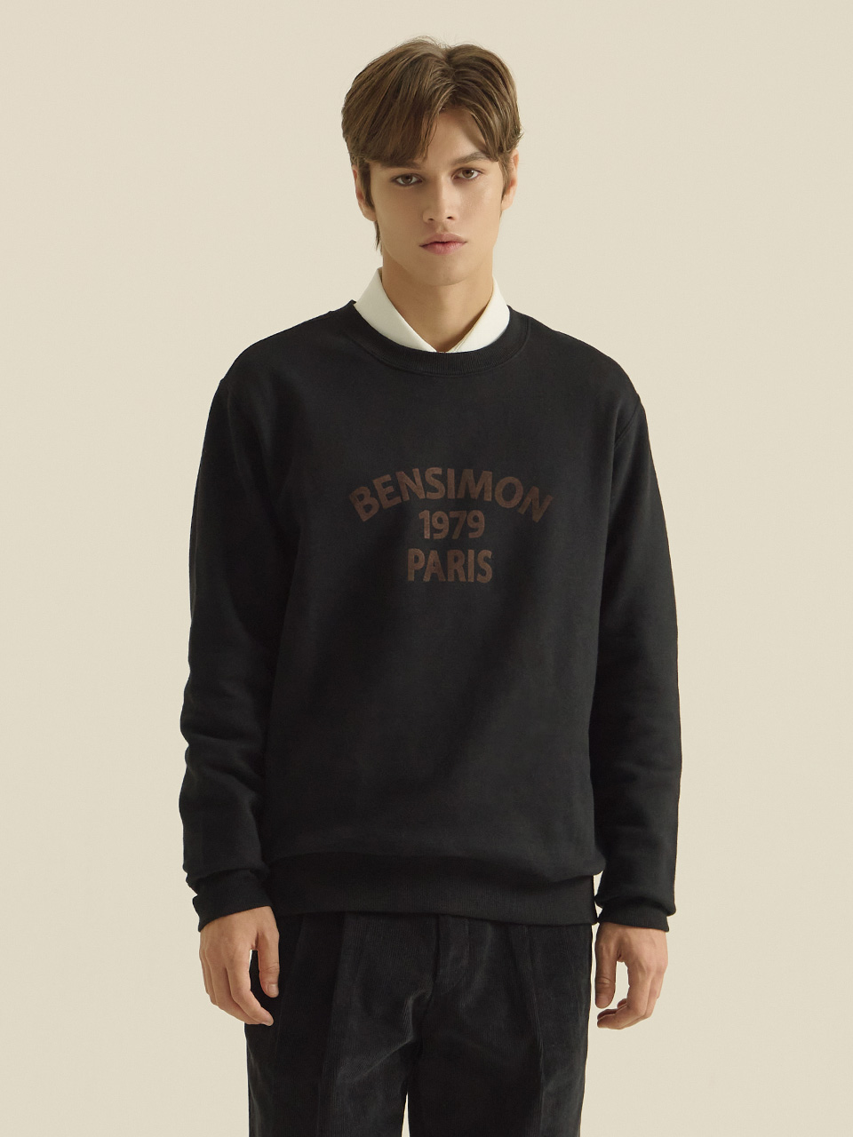 [LIMITED] DOUBLE PECHE SIGNATYRE SWEATSHIRTS (FOR MAN) - FRENCH BLACK