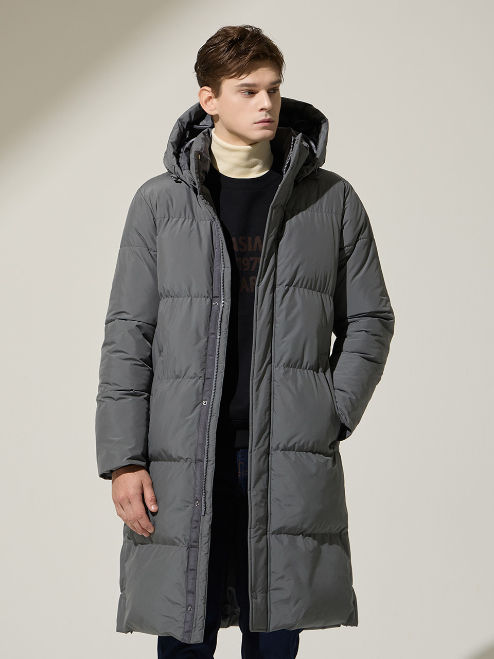 [LIMITED] NUAGE AIR BALL LONG PUFFER COAT (FOR MAN) - STORM GREY