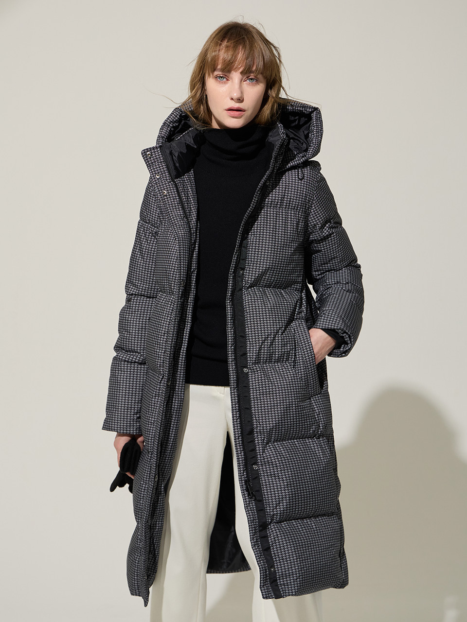 [LIMITED] NUAGE AIR BALL LONG PUFFER COAT (FOR WOMAN) - HOUND CHECK