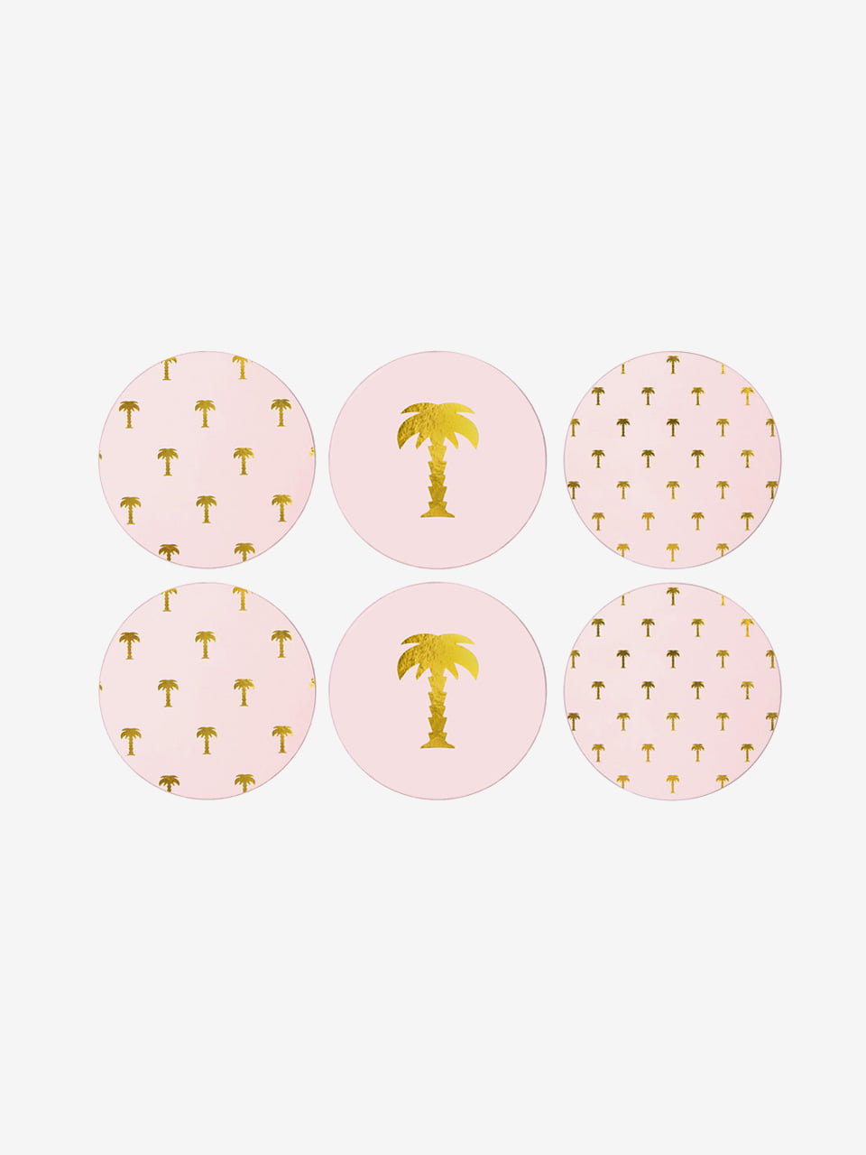 Palm Tree Coasters SET(6PCS)_PINK