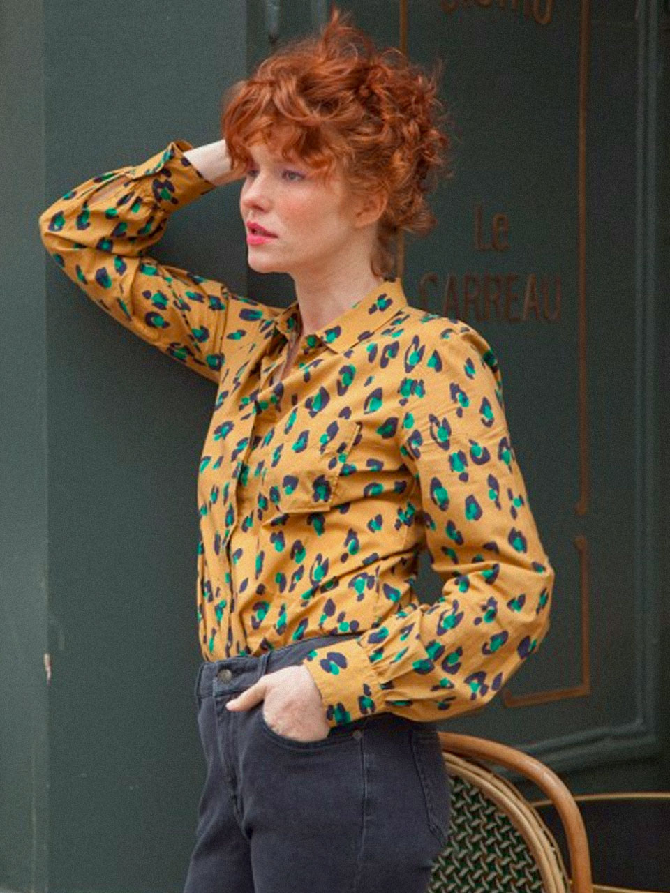 [PARIS COLLECTION]  Chemise azalee_Print arty leopard Shirt