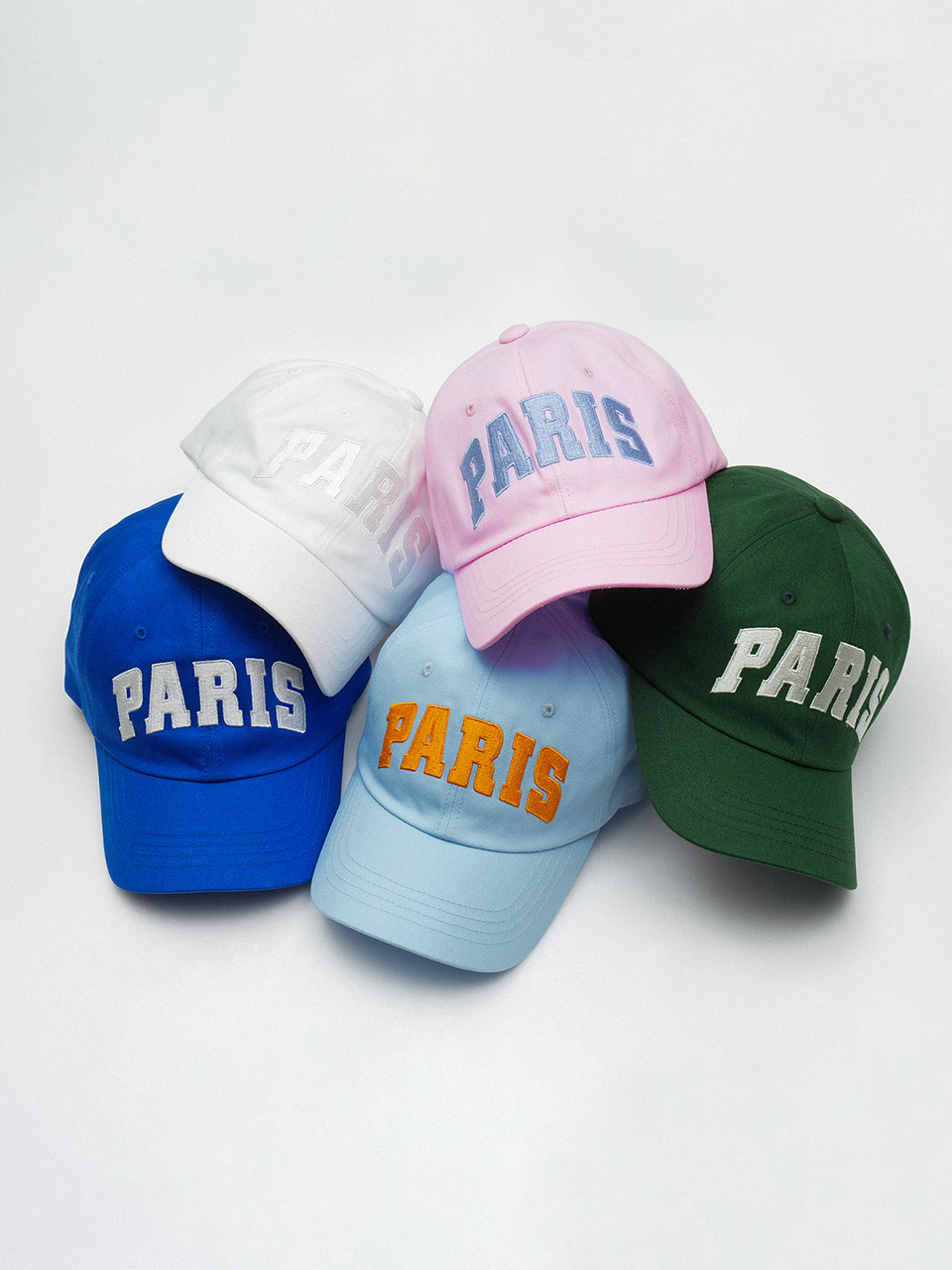 [선물포장] PARIS BIG LOGO BALL CAP - 5color