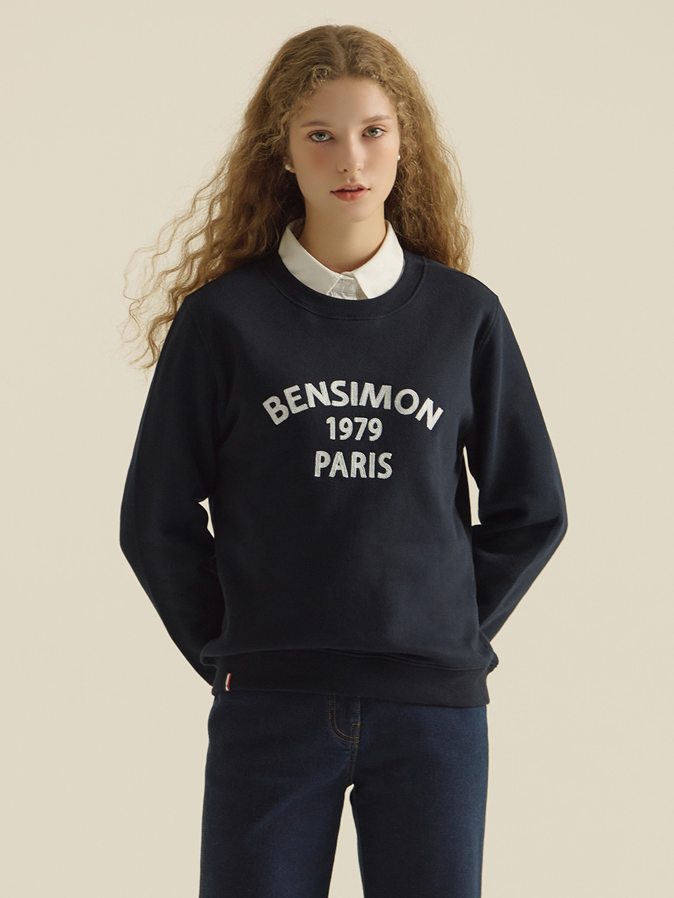 [LIMITED] DOUBLE PECHE SIGNATYRE SWEATSHIRTS (FOR WOMAN) - CLASSIC NAVY