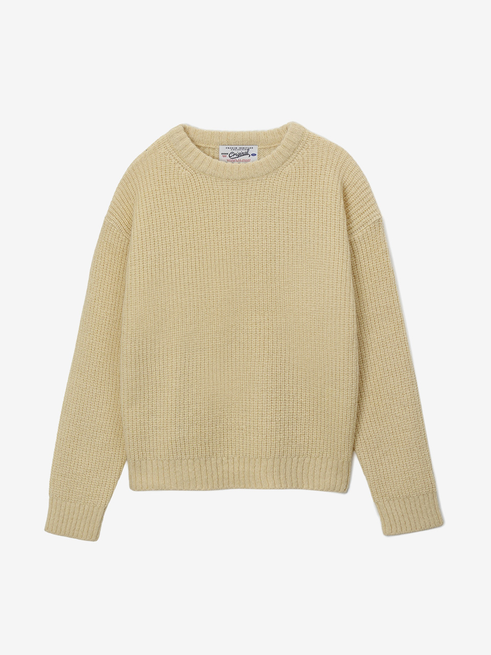 [23FW] WAFFLE KNIT PULLOVER - YELLOW
